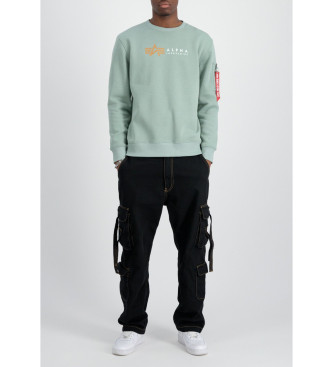 ALPHA INDUSTRIES Alpha Label groen sweatshirt