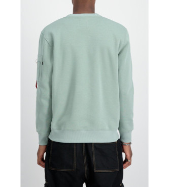 ALPHA INDUSTRIES Alpha Label groen sweatshirt