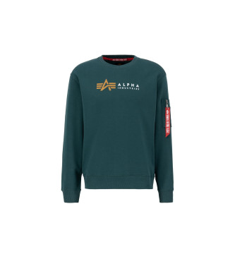 ALPHA INDUSTRIES Felpa verde Alpha Label