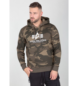 ALPHA INDUSTRIES Mikina Basic Camo zelena