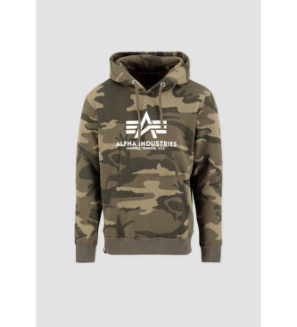 ALPHA INDUSTRIES Sudadera Basic Camo verde