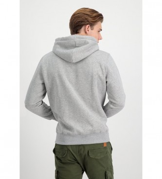 ALPHA INDUSTRIES Basis grijs sweatshirt met capuchon