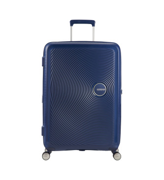 American Tourister Soundbox Spinner Medium Hard Suitcase Marinha