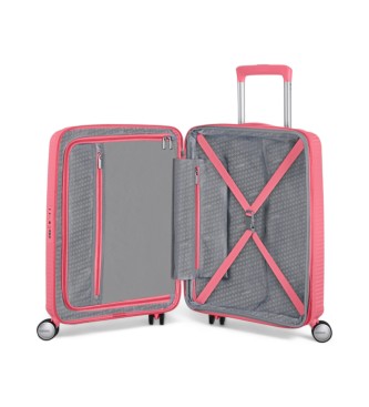 American Tourister Soundbox Spinner styv kabinvska i korall