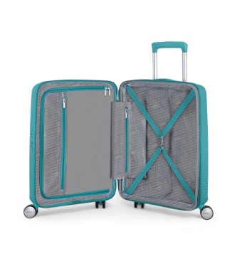 American Tourister Soundbox cabin case turquoise harde koffer