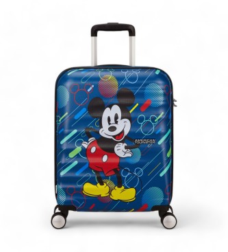 American Tourister Niebieska walizka kabinowa z twardą ścianką Wavebreaker Disney