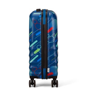 American Tourister Wavebreaker Disney blue hard sided cabin suitcase