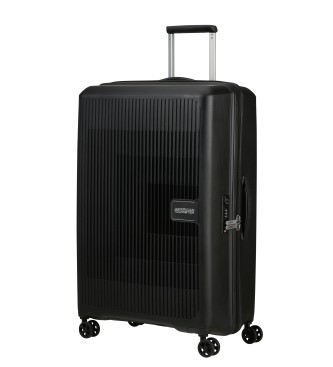 American Tourister Aerostep stor ekspanderbar hrd kuffert op til 109 L sort