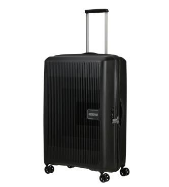 American Tourister Aerostep stor ekspanderbar hrd kuffert op til 109 L sort