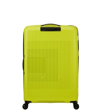 American Tourister Aerostep large expandable hard sided suitcase with capacity up to 109 L green