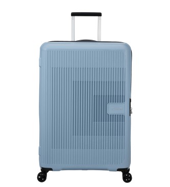 American Tourister Aerostep groer, erweiterbarer Hartschalenkoffer mit einem Fassungsvermgen von bis zu 109 L blau