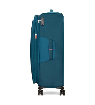 American Tourister Duża walizka Crosstrack Spinner niebieska