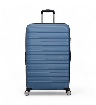 American Tourister Large Flashline hard suitcase blue