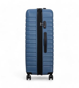 American Tourister Velik trdi kovček Flashline modre barve
