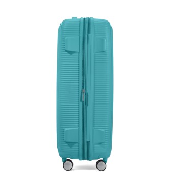 American Tourister Grote turquoise Soundbox koffer