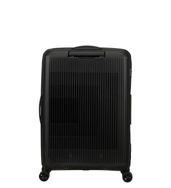 American Tourister Aerostep srednje velik razširljiv kovček s trdim ohišjem do 72,5 L črn