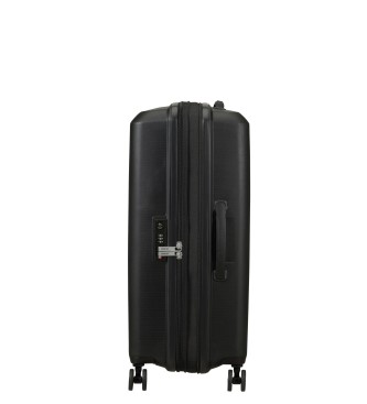 American Tourister Średnia rozszerzalna walizka twarda Aerostep do 72,5 l czarna