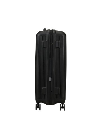 American Tourister Maleta mediana expandible Aerostep rgida con capacidad hasta 72,5 L negro