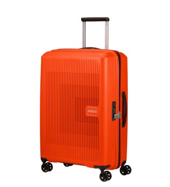 American Tourister Średnia rozszerzalna walizka twarda Aerostep o pojemności do 72,5 l, pomarańczowa