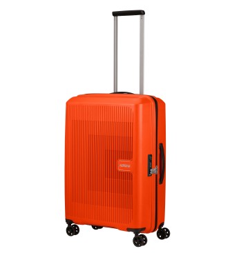 American Tourister Średnia rozszerzalna walizka twarda Aerostep o pojemności do 72,5 l, pomarańczowa