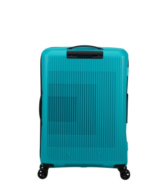 American Tourister Średnia rozszerzalna walizka Aerostep z twardymi ściankami o pojemności do 72,5 l, turkusowa