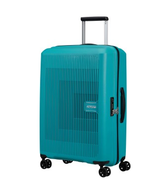 American Tourister Maleta mediana expandible Aerostep rgida con capacidad hasta 72,5 L turquesa