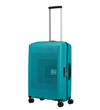 American Tourister Valigia media rigida Aerostep espandibile con capacit fino a 72,5 L turchese