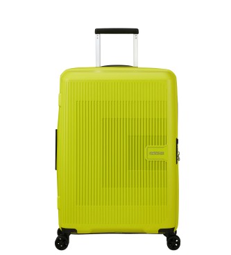 American Tourister Średniej wielkości rozszerzalna twarda walizka Aerostep o pojemności do 72,5 l, zielona