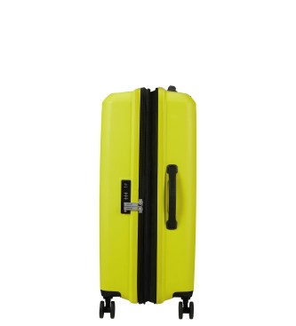 American Tourister Mala rgida expansvel de tamanho mdio Aerostep com capacidade at 72,5 L verde