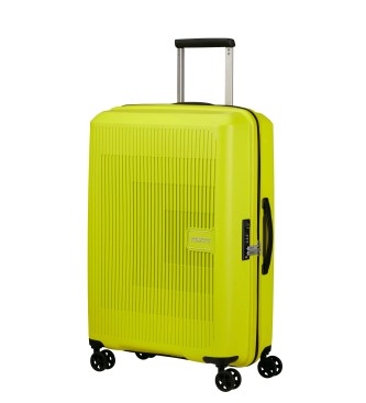 American Tourister Aerostep medium-sized expandable hard suitcase up to 72.5 L green