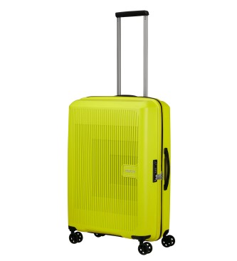 American Tourister Maleta mediana expandible Aerostep rgida con capacidad hasta 72,5 L verde