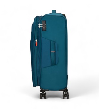 American Tourister Miękka walizka Crosstrack Spinner średnia niebieska