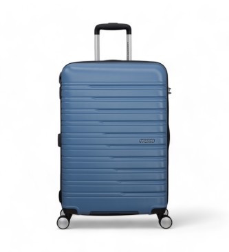 American Tourister Flashline 67 medium vergrootbare harde koffer blauw