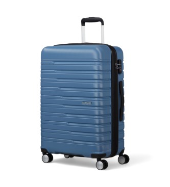 American Tourister Flashline 67 medium vergrootbare harde koffer blauw