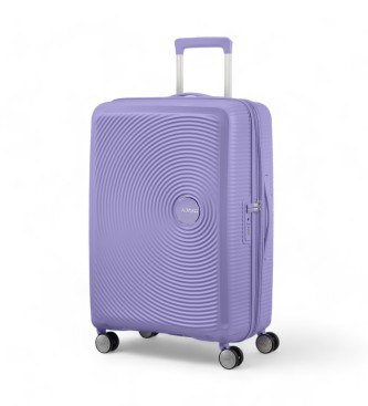 American Tourister Soundbox Spinner medium rigid case lilac