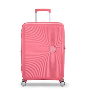 American Tourister Maleta mediana Soundbox Spinner rgida coral