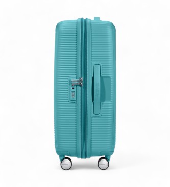 American Tourister Soundbox Spinner medium hard case turquoise