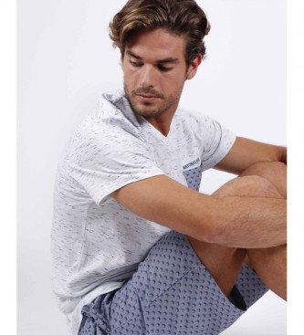 Antonio Miro Pyjama à manches courtes Crancs blanc