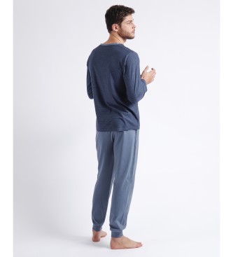 Antonio Miro Long Sleeve Pyjamas Azure blue