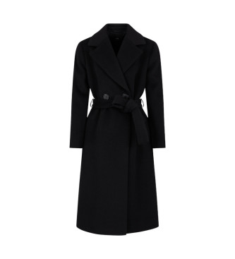 Armani Exchange Cappotto in panno nero