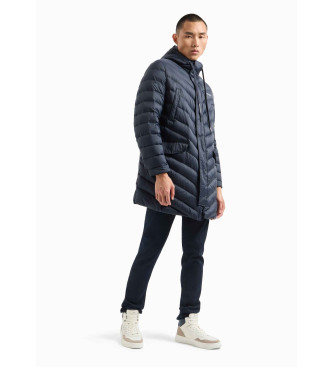 Armani Exchange Marineblauer Steppmantel