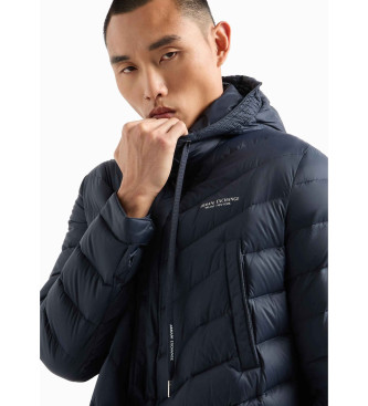 Armani Exchange Marineblauer Steppmantel