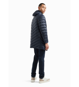 Armani Exchange Cappotto trapuntato blu scuro