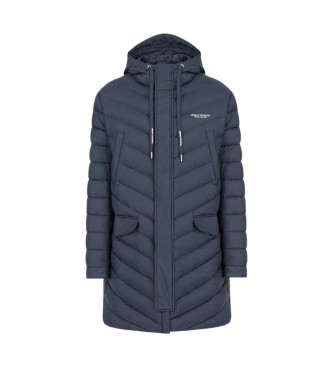 Armani Exchange Navy quilted coat