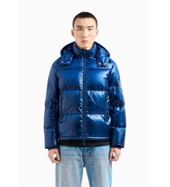 Armani Exchange Blauer Federmantel