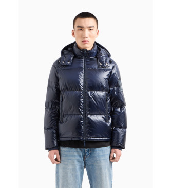 Armani Exchange Marineblauer Daunenmantel