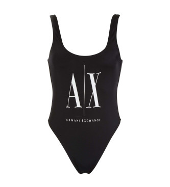 Armani Exchange Czarny kostium kąpielowy Ax