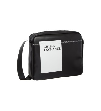 Armani Exchange Czarna dwukolorowa torba na ramię