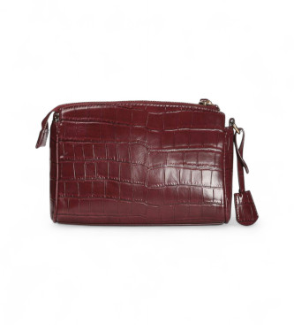Armani Exchange Bordowa grawerowana torba na ramię