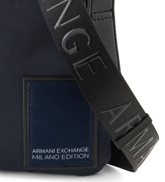Armani Exchange Borsa a tracolla rivestita blu scuro